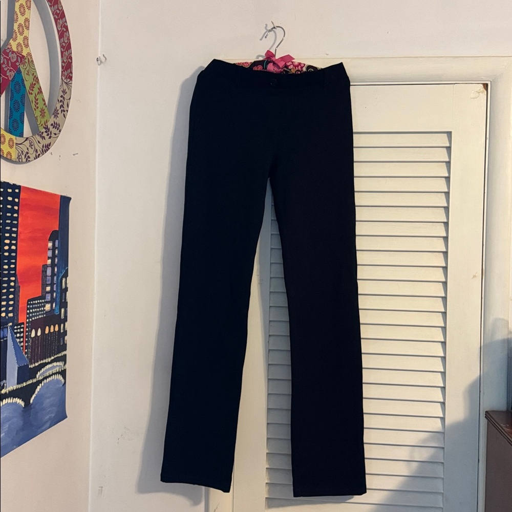 Betabrand Black Tailored Straight Leg Pants